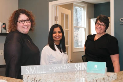 Dr. Mahale and her Strive Dental Studio staff
